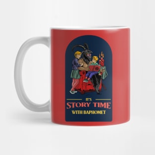 Funny Retro "It's Story Time With Baphomet" Parody Mug